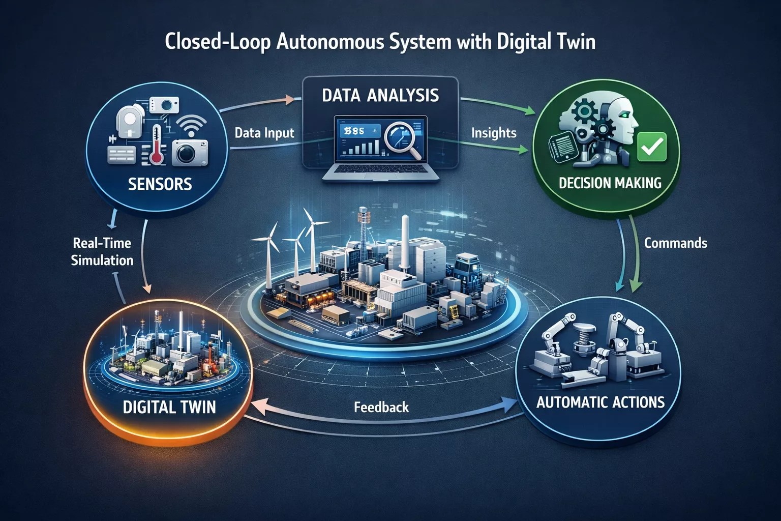 autonomous digital twin closed loop system
